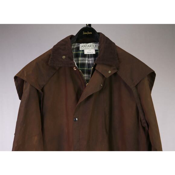 Antartex Country Brown Waxed Cotton Full Length Riding Hunting Coat Jacket M - Picture 3 of 9